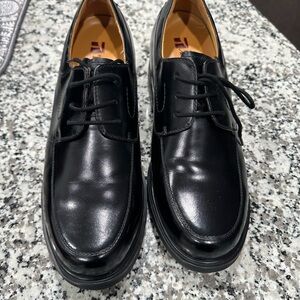 Height boosting shoe lift- Sleek Black Leather Men's shoes . Wedding/formal.